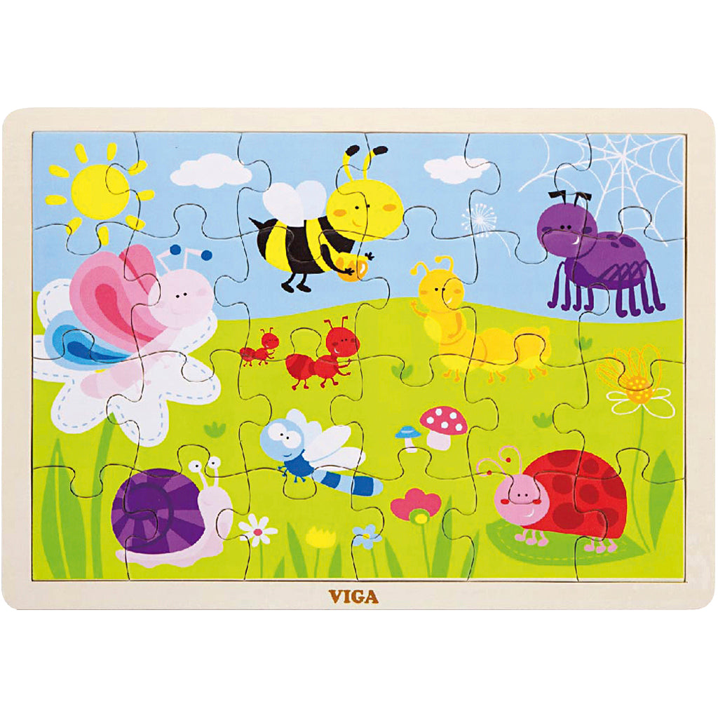 Viga houten legpuzzels, afm 30x22,5 cm, 24 delen, 1 stuk