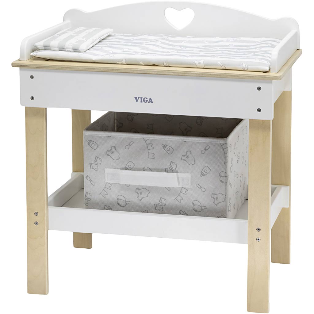 Viga poppencommode met badkuip, h: 50 cm, l: 54,5 cm, b: 30 cm, 1 stuk