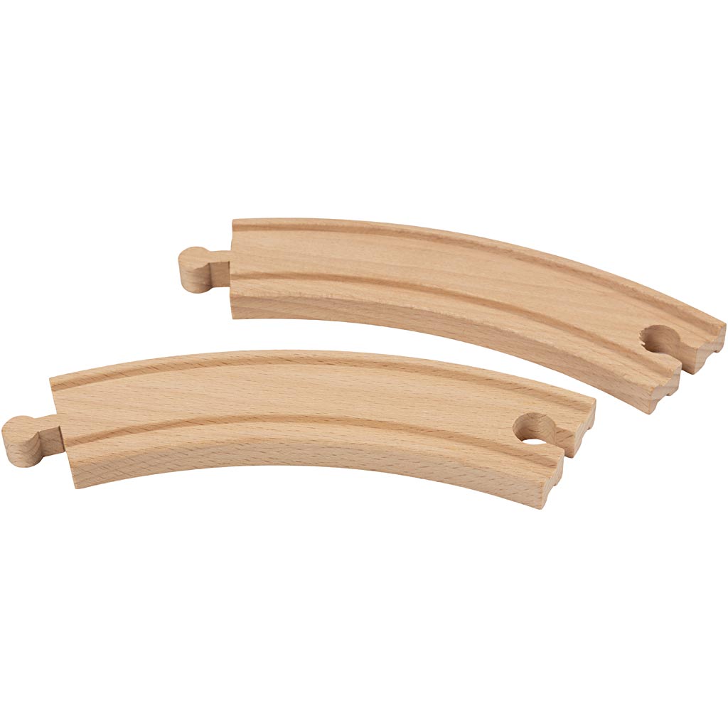 Viga spoorweg, lange bocht, l: 15,8 cm, 4 stuk 1 doos
