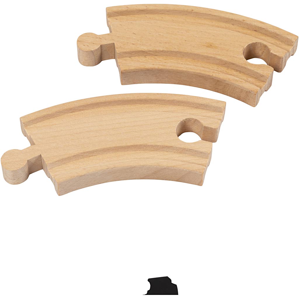 Viga spoorweg, korte bocht, l: 9 cm, 4 stuk 1 doos
