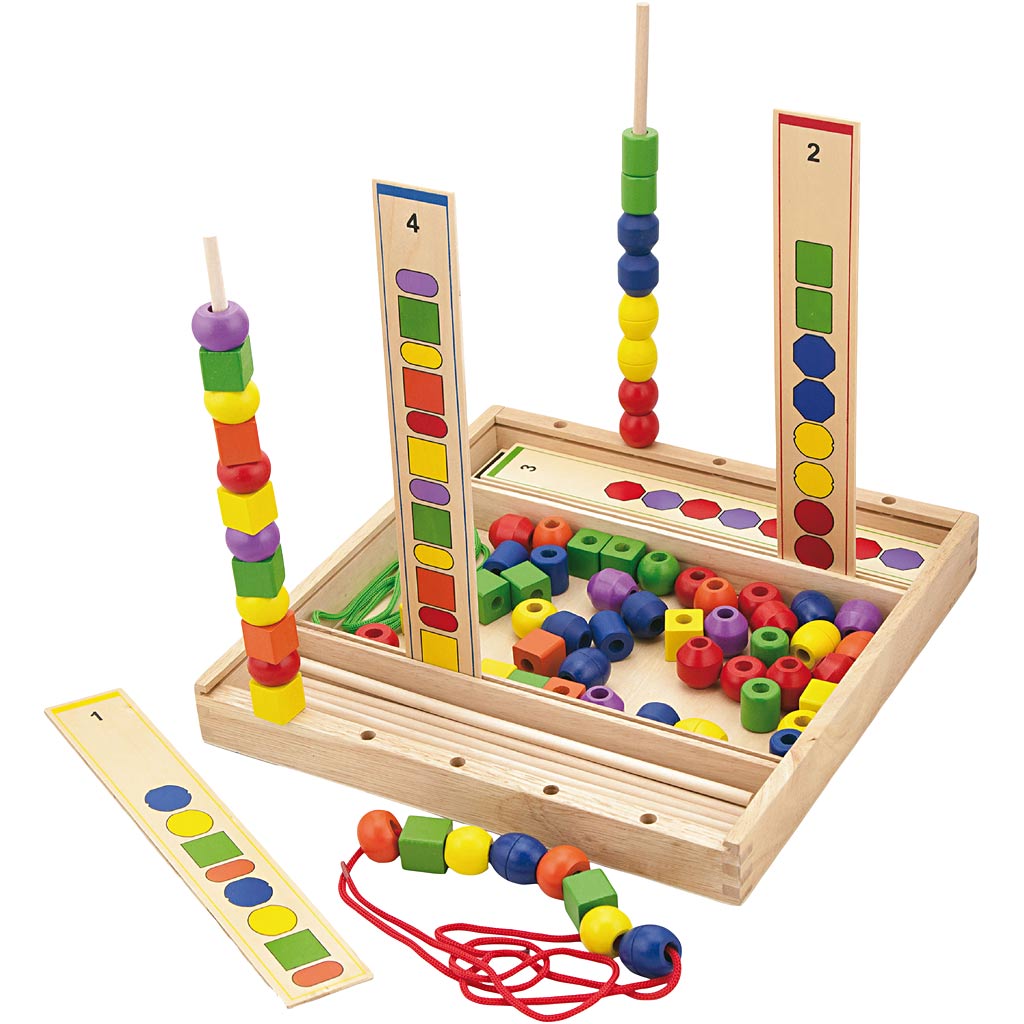 Viga kralenspel, h: 4 cm, l: 33 cm, b: 33 cm, 94 onderdelen 1 doos