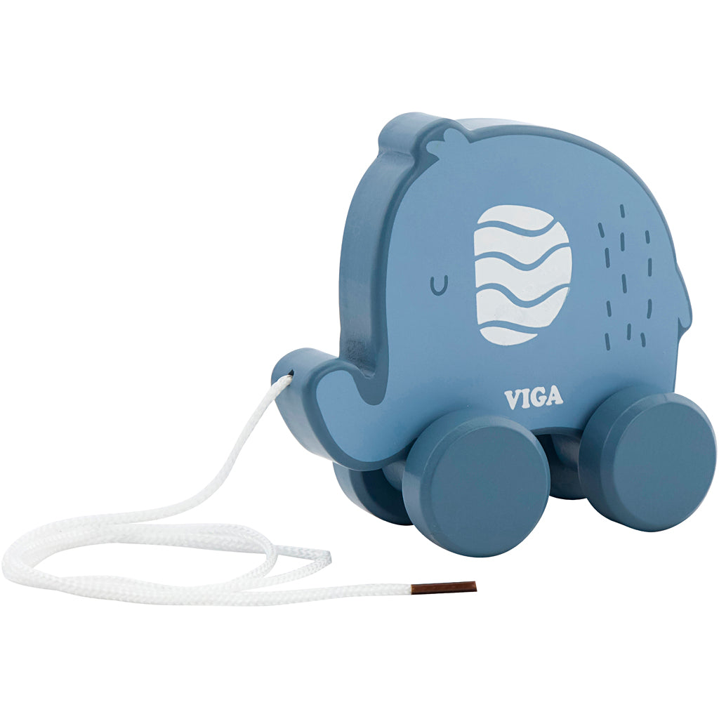 Viga trek olifant, afm 11 cm, blauw, 1 stuk
