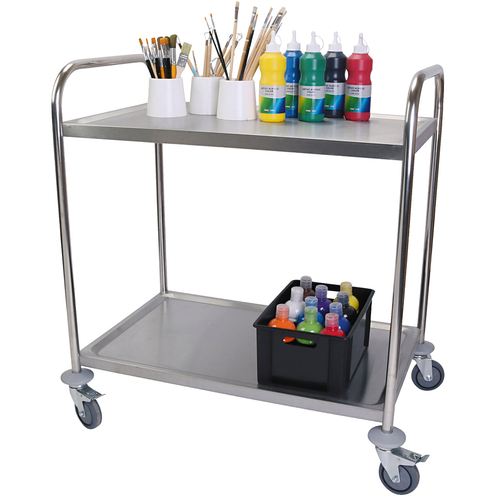 Stalen trolley, afm 51x83 cm, 1 stuk