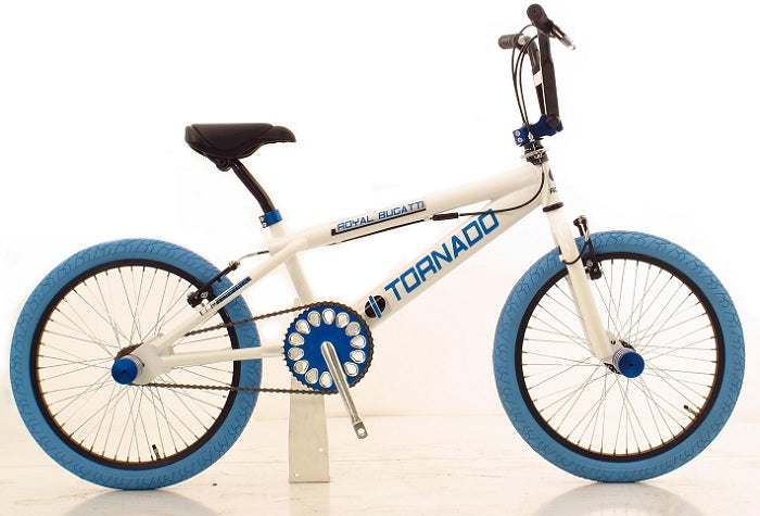 Royal freestyle bmx 20 -bugatti - wit met blauwe banden