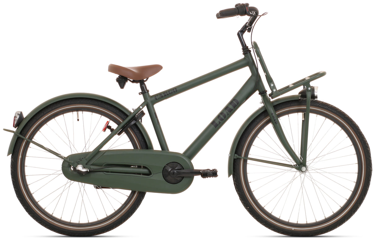 Bikefun load 26 jongensfiets met 3 versnellingen remnaaf - mat kaki groen