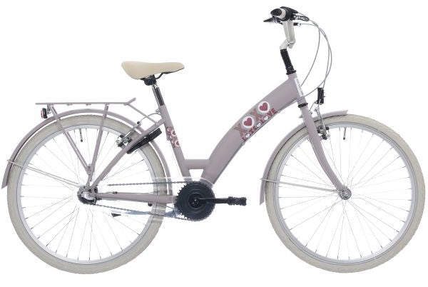Bikefun kinderfiets 26 lots of love met nexus 3 versnellingen - adobe roze