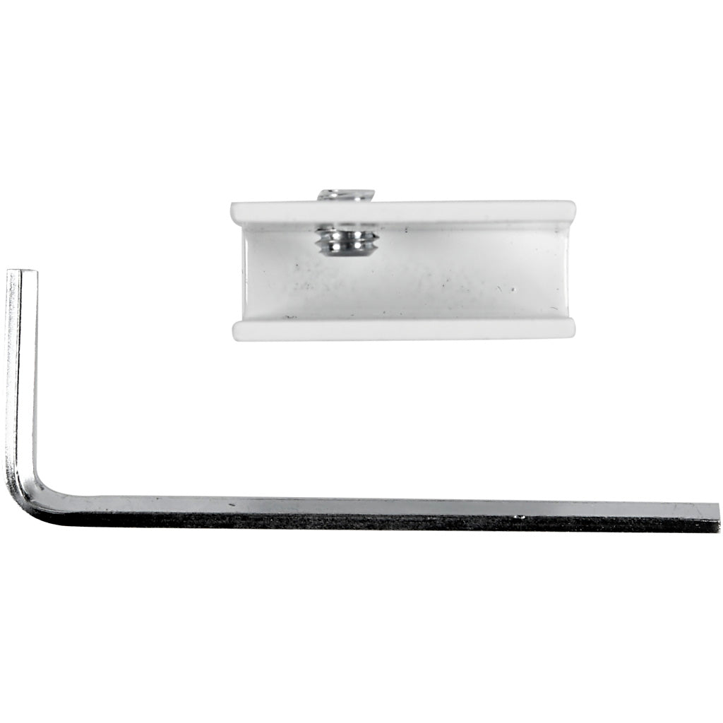 Verzamelprofiel, h: 22 mm, d: 11 cm, b: 32 mm, wit, 1 stuk