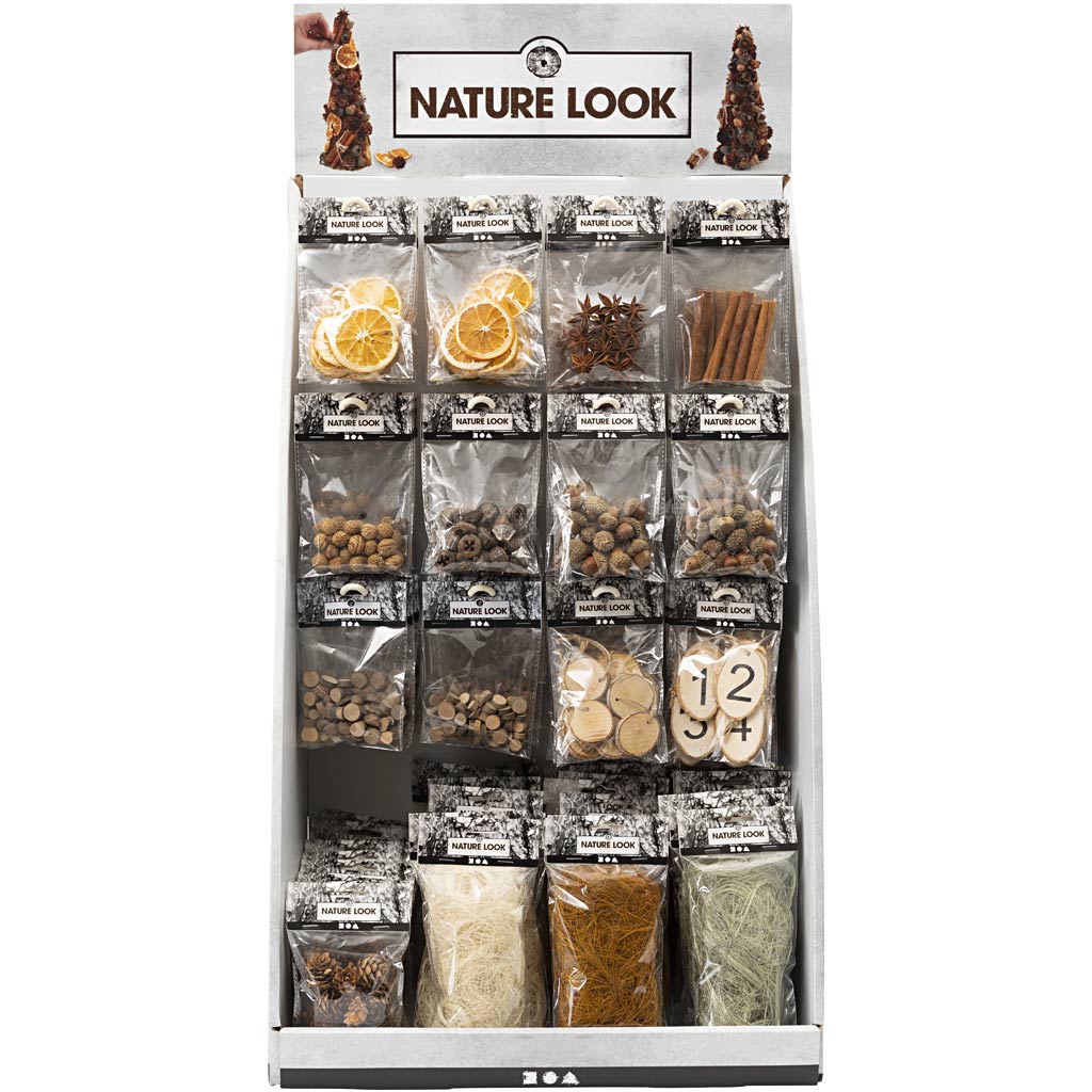 Creativ company tafel display - natuurlijke decoratie, h: 7400 mm, b: 4400 mm, 120 eenh. 1 doos