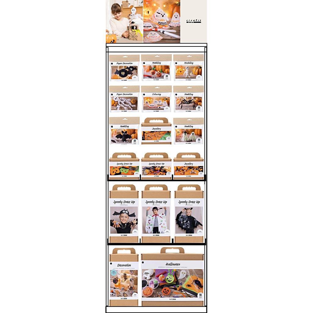 Creativ company vloerdisplay, gemonteerd, hero halloween, kinderen, h: 1580 mm, l: 600 mm, b: 400 mm, 100 eenh. 1 stuk
