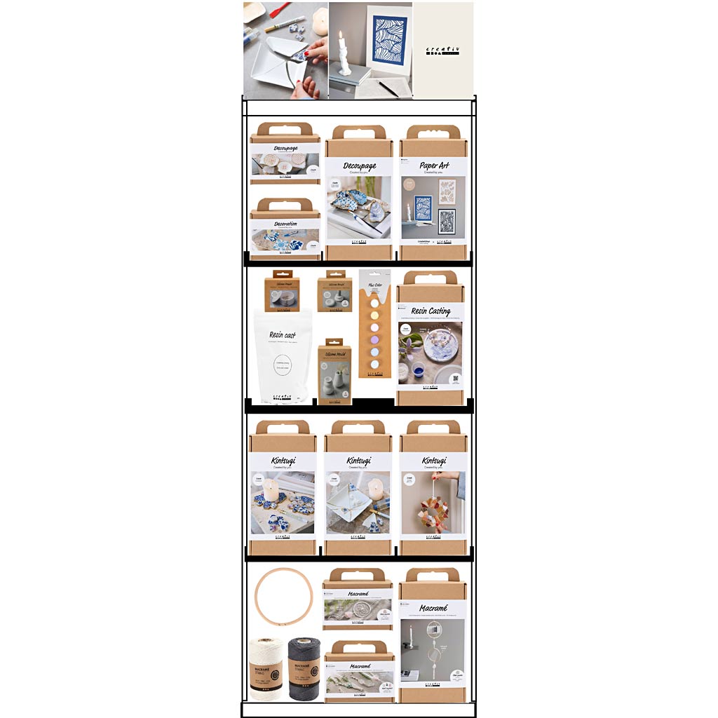 Creativ company vloerdisplay, gemonteerd, category, interieurmix, volwassene, h: 1580 mm, l: 600 mm, b: 400 mm, 98 eenh. 1 stuk