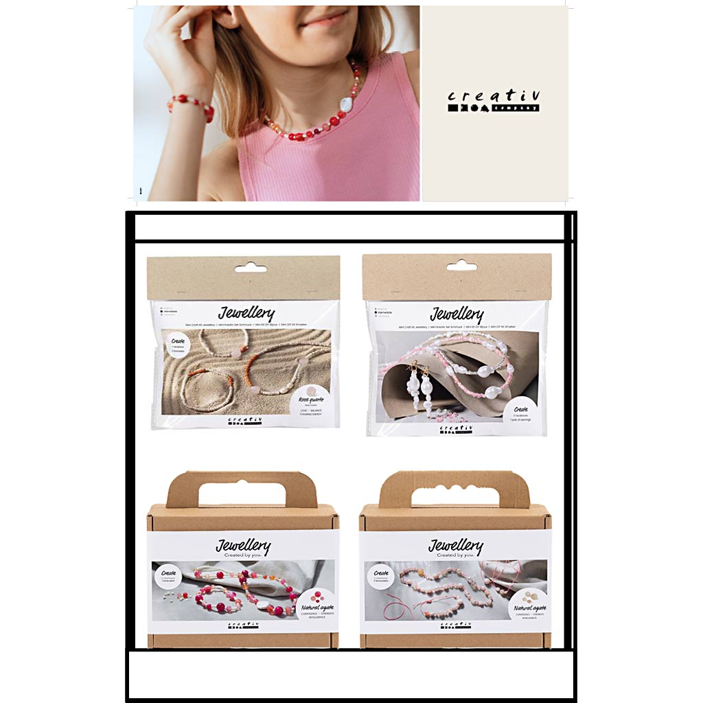 Creativ company klein baliedisplay, category, sieraden, agaat en kristallen, kinderen en volwassenen, 48 eenh. 1 stuk