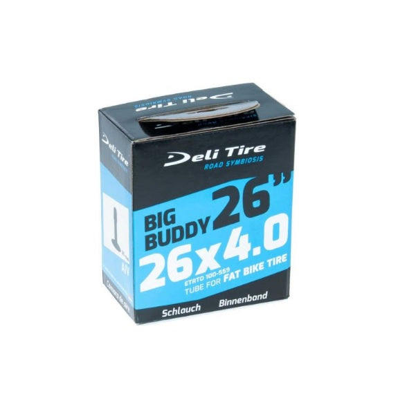 Deli tire deli big buddy binnenband 26x4.00 etrto 100-559, ventiel: schrader autoventiel 35mm