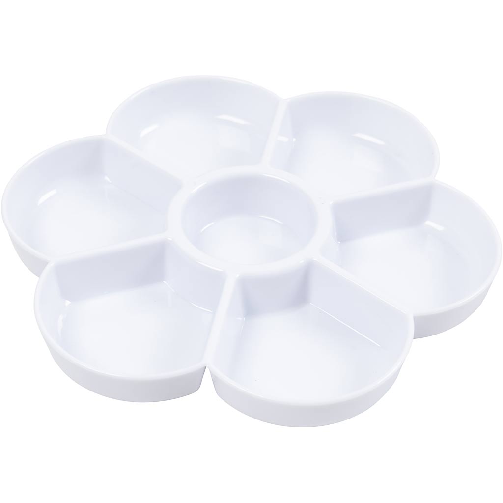 Creativ company palet in bloemvorm, d 17,5 cm, wit, 1 stuk