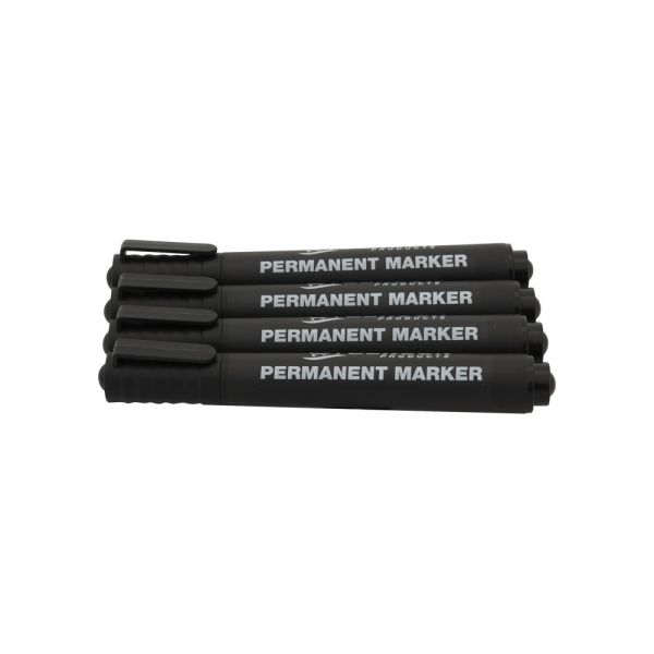 Set van 4 zwarte stiften