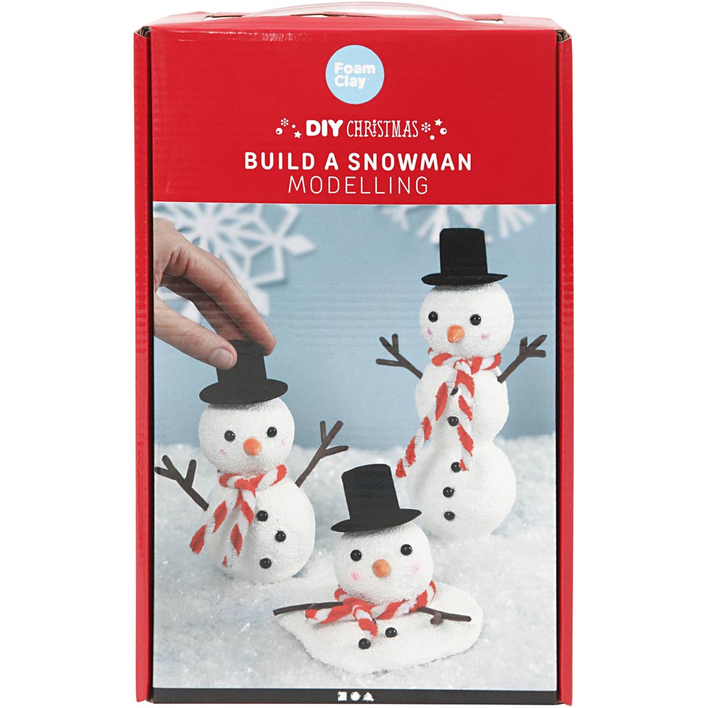 Foam clay maak een sneeuwpop, 1 set