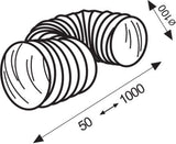 Slang flexibel pvc wit 100 mm 1 meter