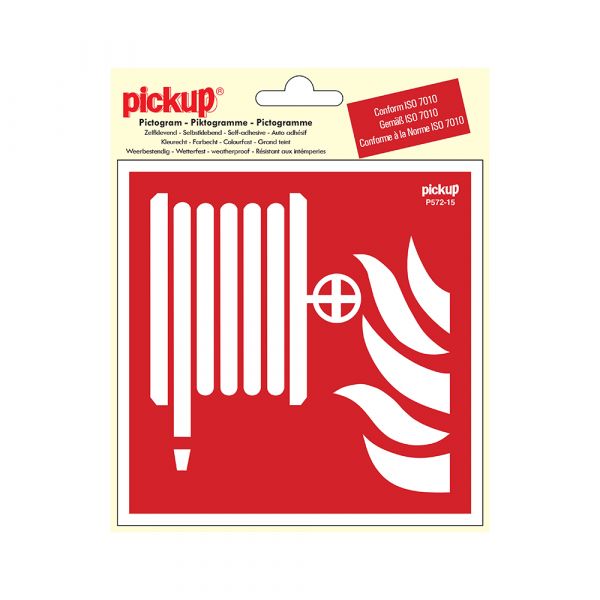 Sticker brandslang - 150x150 mm.