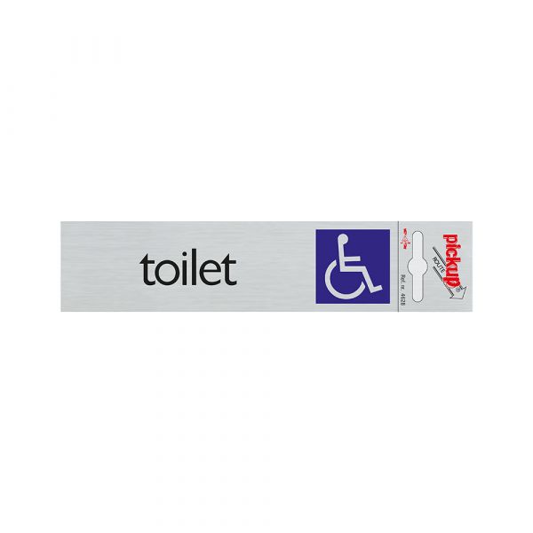 Bord alulook toilet toeg. voor rolstoel - 165x44 mm zelfkle.