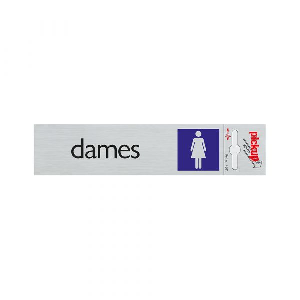 Bord alulook dames - 165x44 mm zelfklevend.