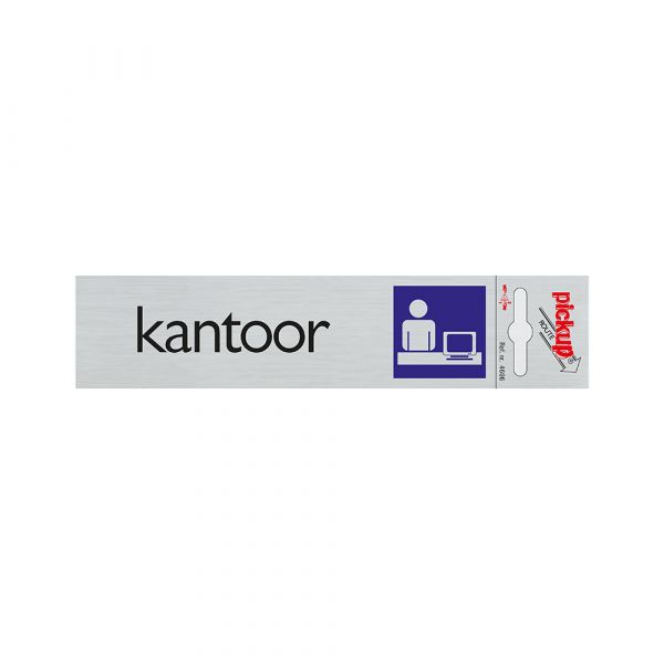 Bord alulook kantoor - 165x44 mm zelfklevend.