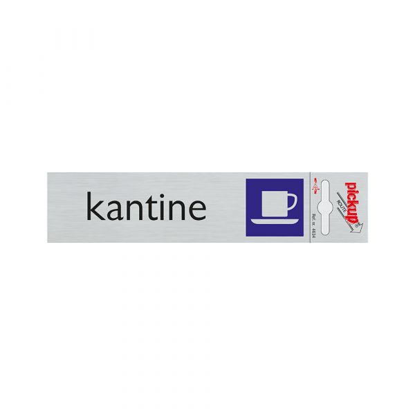 Bord alulook kantine - 165x44 mm zelfklevend.