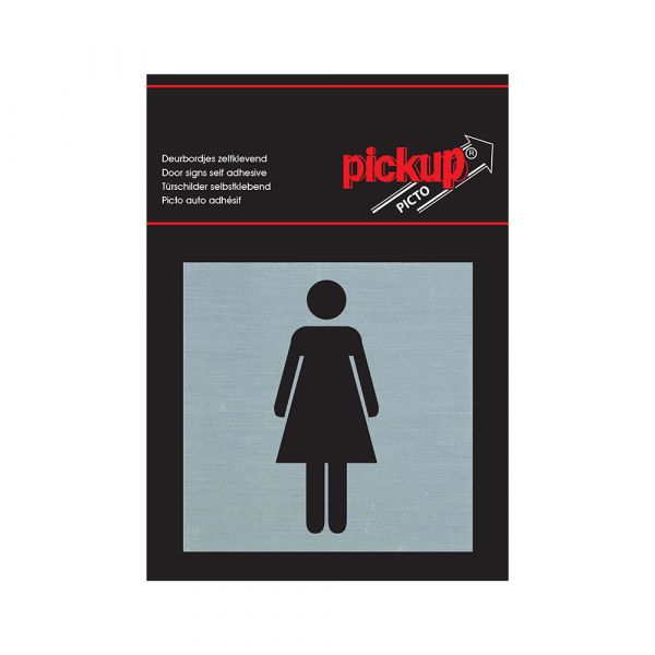 Bord alulook dames - 80x80 mm zelfklevend.
