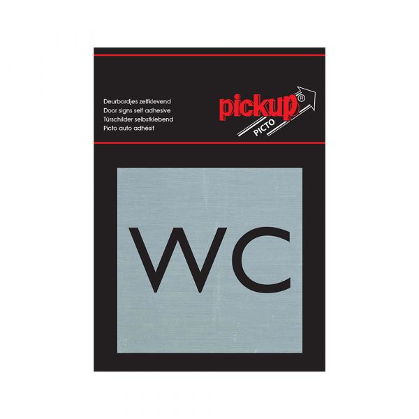 Bord alulook wc - 80x80 mm zelfklevend.