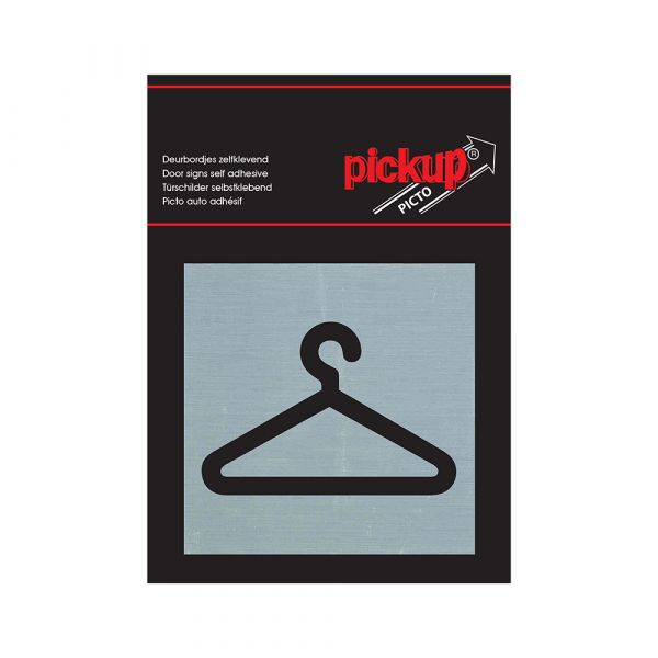 Bord alulook garderobe - 80x80 mm zelfklevend.