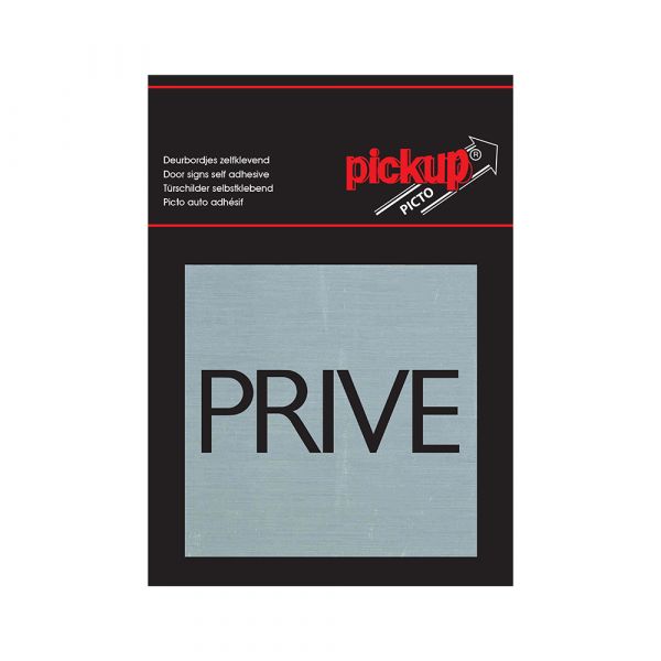 Bord alulook prive - 80x80 mm zelfklevend.