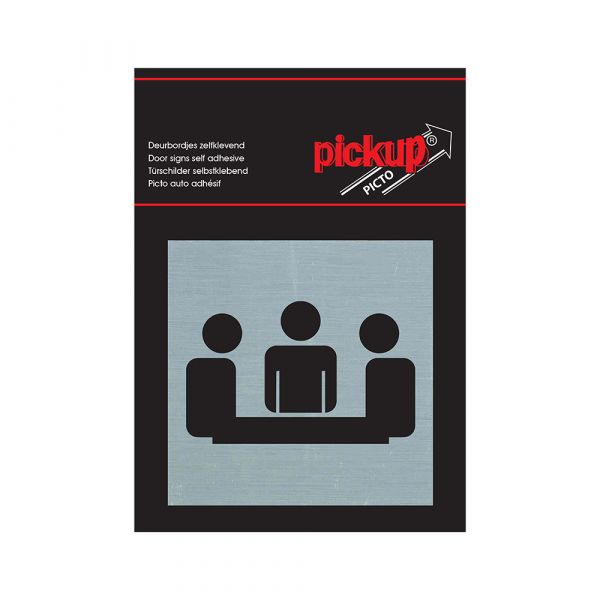 Bord alulook vergaderruimte - 80x80 mm zelfklevend.