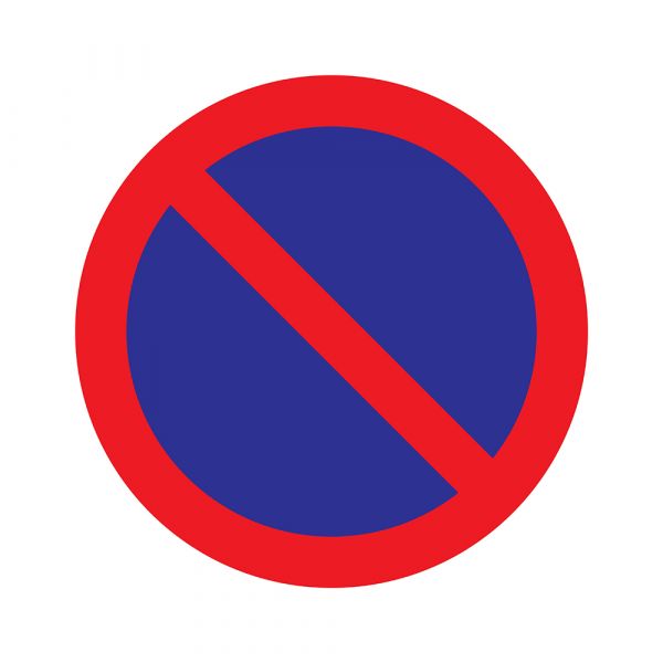 Sticker parkeerverbod - 200 mm rond.