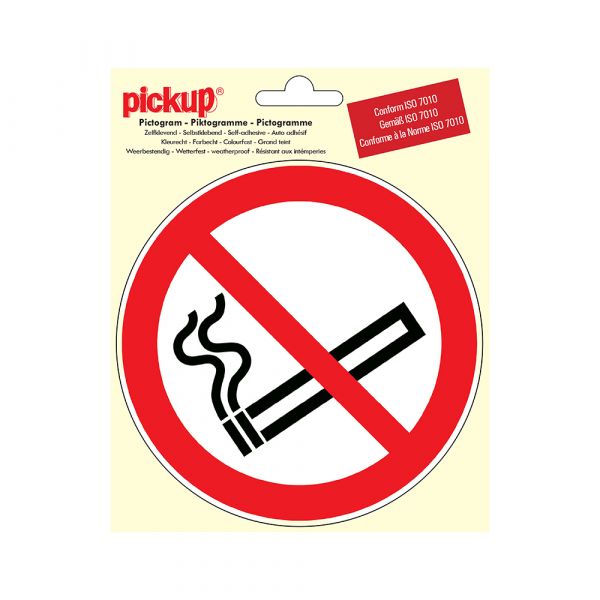 Sticker verboden te roken - 150 mm rond.