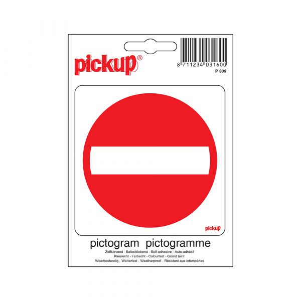 Sticker verboden toegang - 100x100 mm.