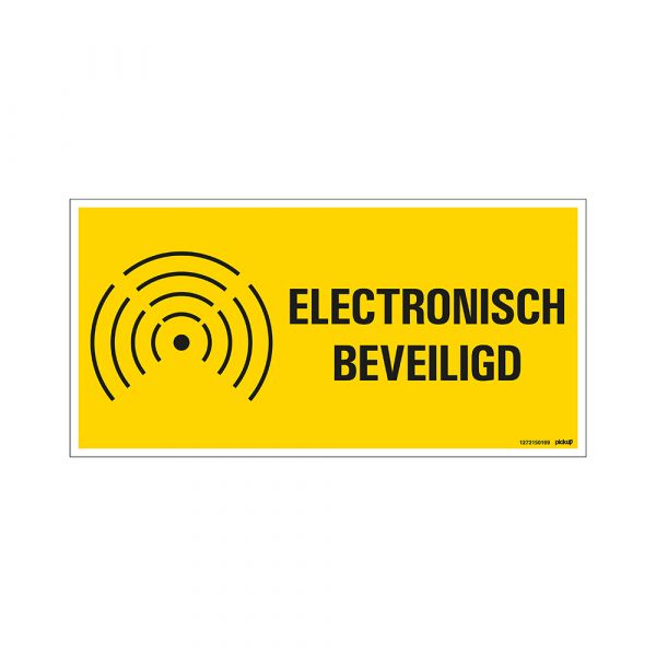 Bord electronisch beveiligd - 150x300 mm.