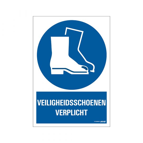 Bord veiligheidsschoenen verplicht - 230x330 mm.