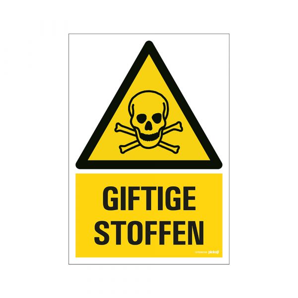 Bord giftige stoffen - 230x330 mm.
