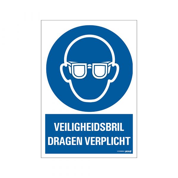 Bord veiligheidsbril verplicht - 230x330 mm.