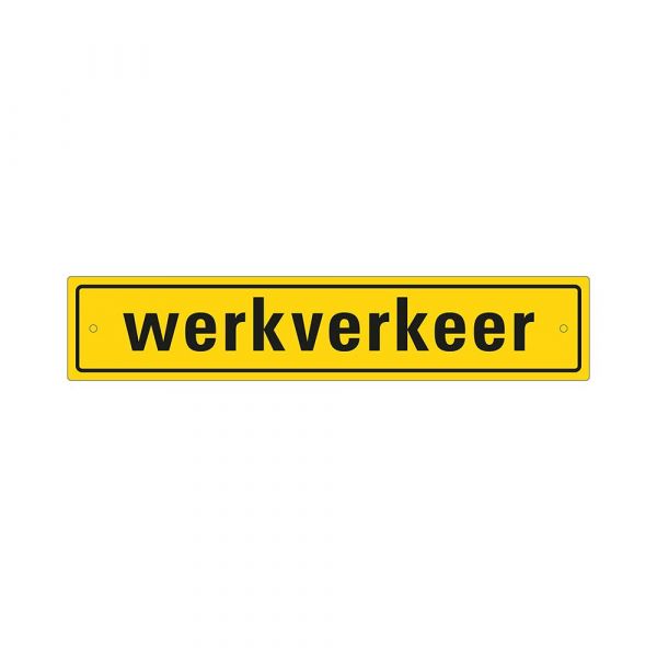 Bord werkverkeer incl. zuignapjes - 80x400 mm reflectieklas.