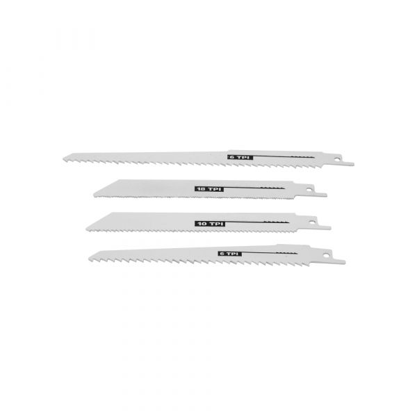 Reciprozagenset hout metaal 4 dlg.