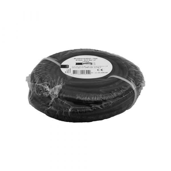 Neopreen kabel 3x1.0 zwart 10 meter