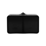 Ac conttdoos opbouw - 2-voudig - horizontaal - zwart