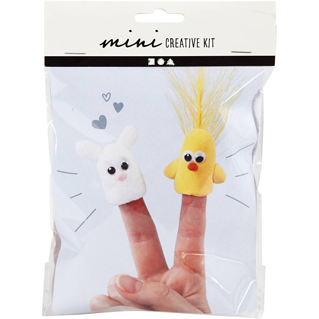 Creativ company mini creative kit, vingerpoppen, 1 doos