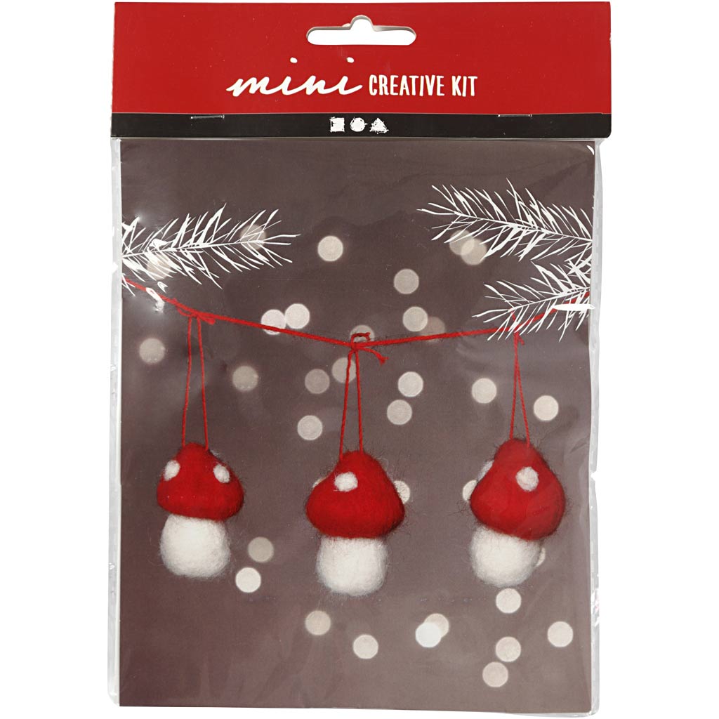 Creativ company creative mini kit, hangende paddestoelen, h: 5.5 cm, 1 set