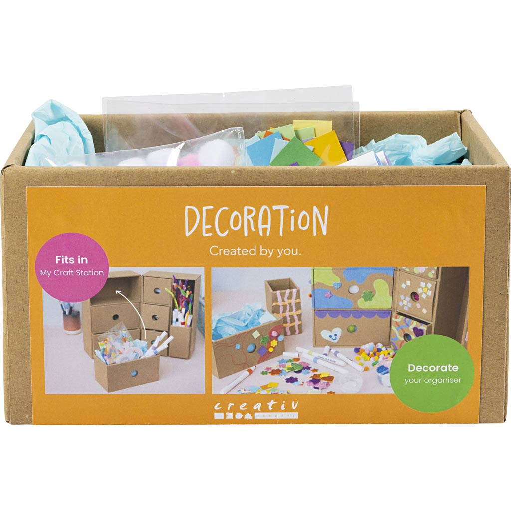 Creativ company mijn knutselstation decoratie, diverse kleuren, 1 doos