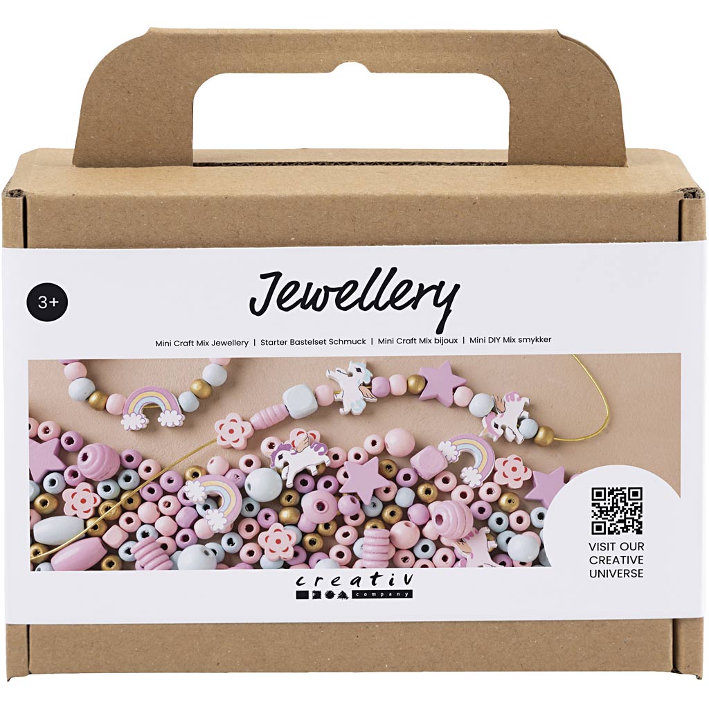 Creativ company mini creatieve box sieraden, pastelkleuren, 1 doos