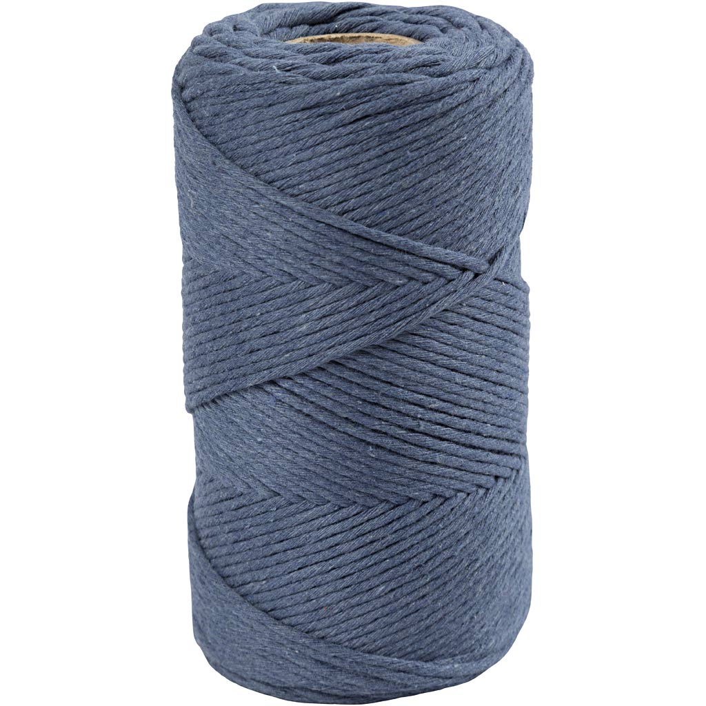 Creativ company macramé koord, l: 198 m, d 2 mm, blauw, 330 gr 1 rol