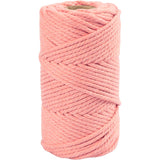 Creativ company macramé koord, l: 55 m, d 4 mm, roze, 330 gr 1 rol