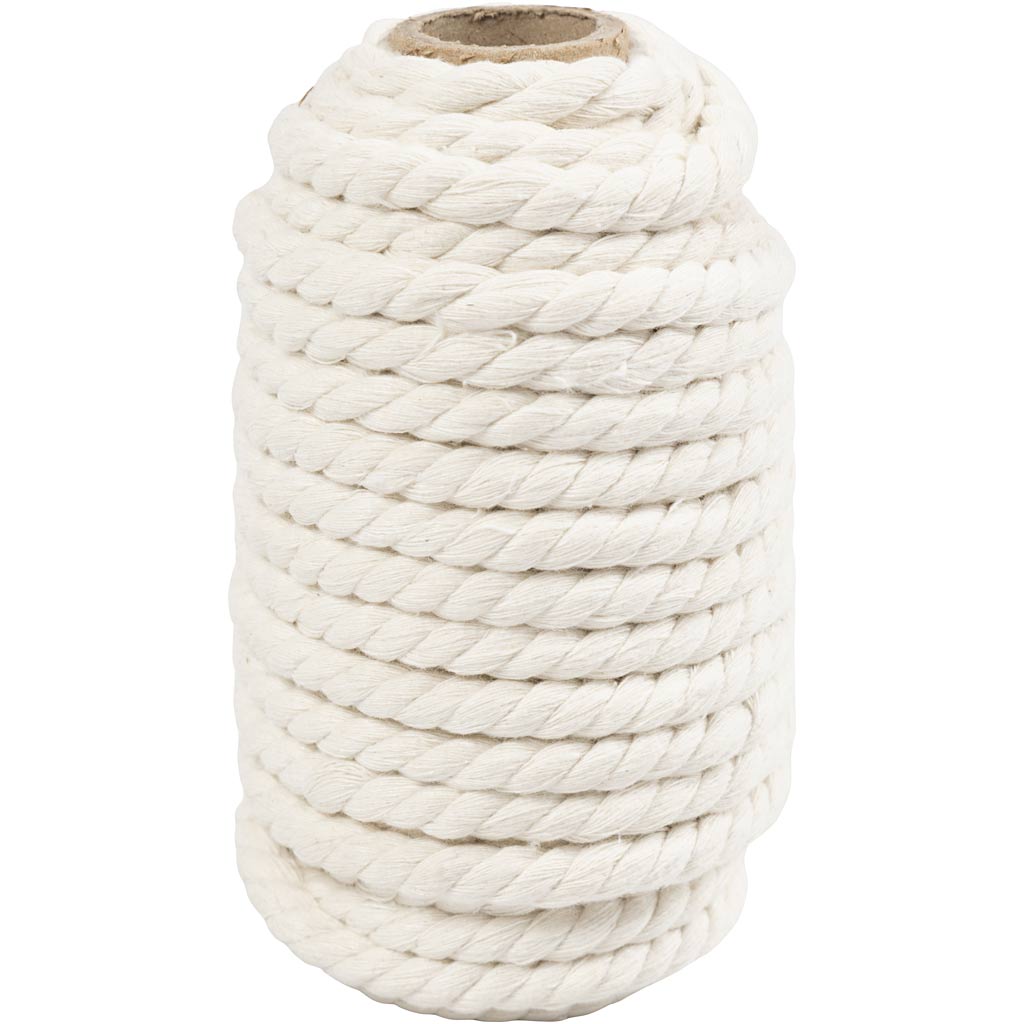 Creativ company macramétouw, l: 12 m, d 8,5 mm, off-white, 300 gr 1 rol