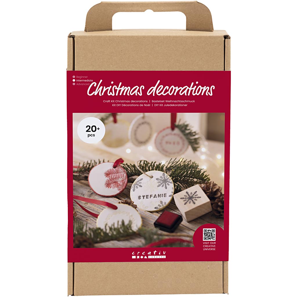 Creativ company hobbyset kerstornamenten, zelfhardende klei, 1 doos