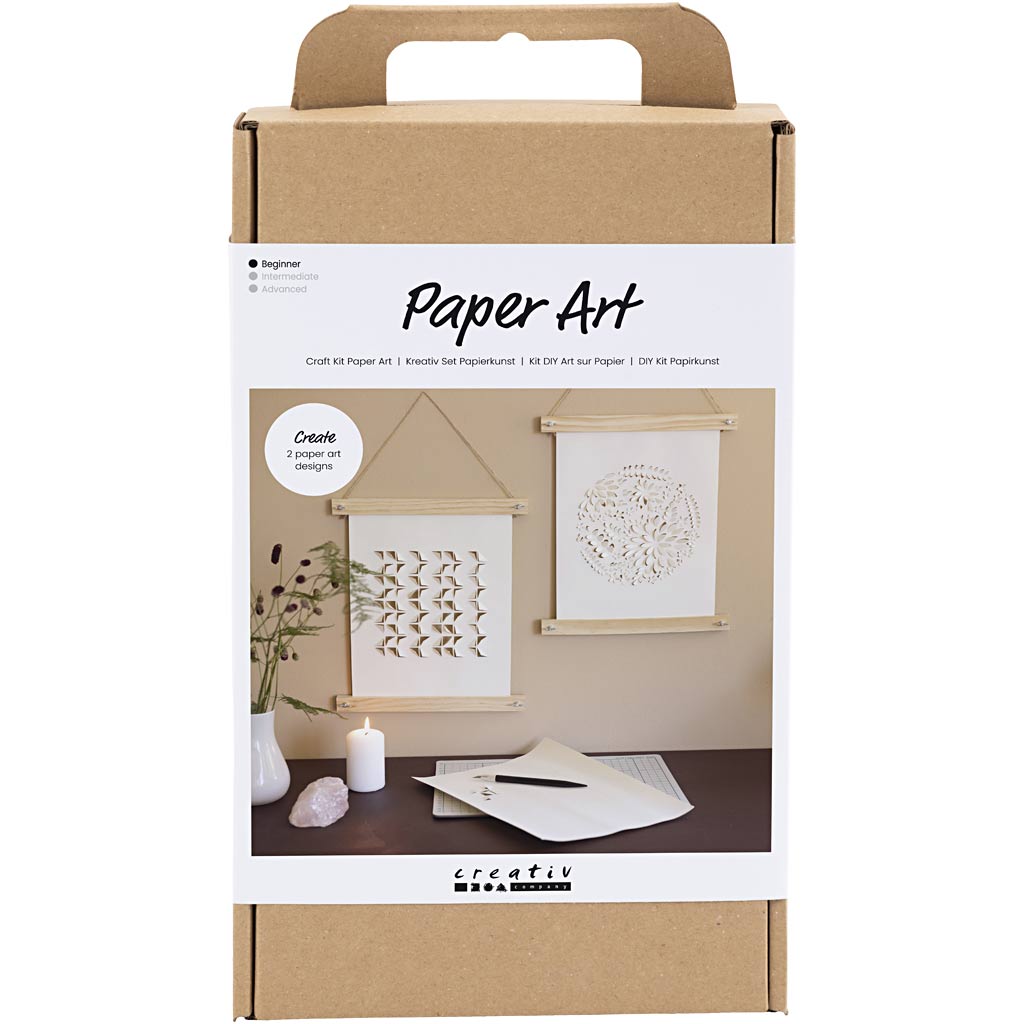 Creativ company hobbyset papierkunst, papieren hangers, off white, 1 doos